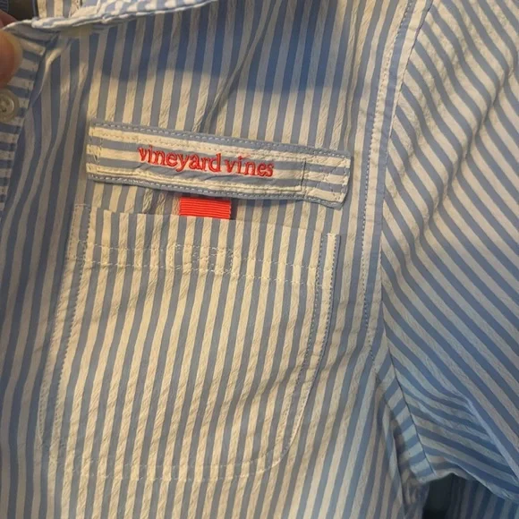 Vineyard Vines Harbor Shirt in Blue and White - Picture 4 of 8